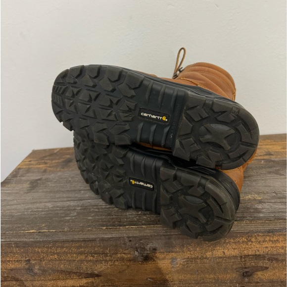 Carhartt Men’s Leather Waterproof Steel Toe Boots Size 8 - Picture 3 of 5